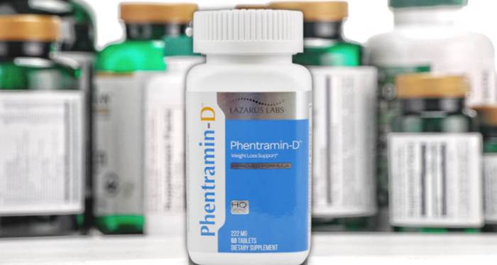 Bottle of Phentramin-D Diet Pills By Lazarus Labs